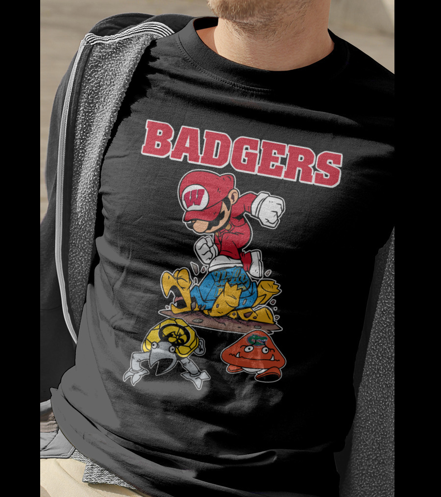 Badgers Wisconsin Football Character T-Shirt