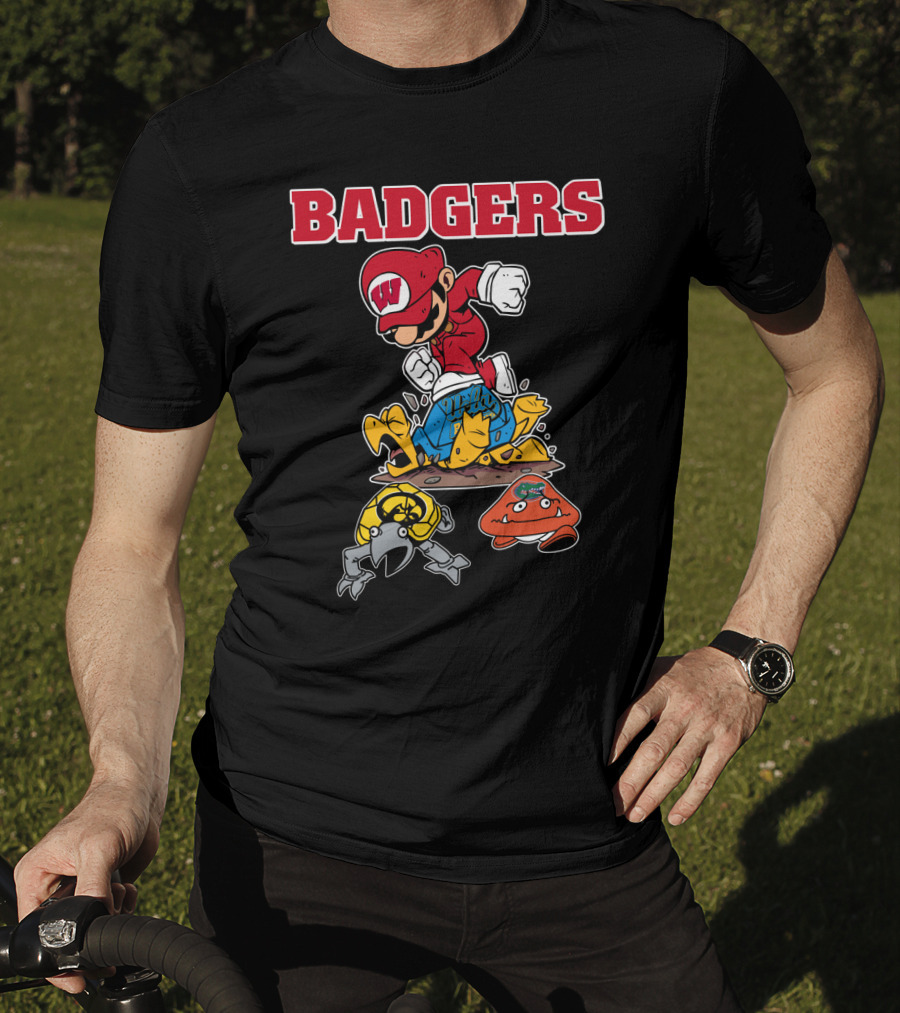 Badgers Wisconsin Football Character T-Shirt