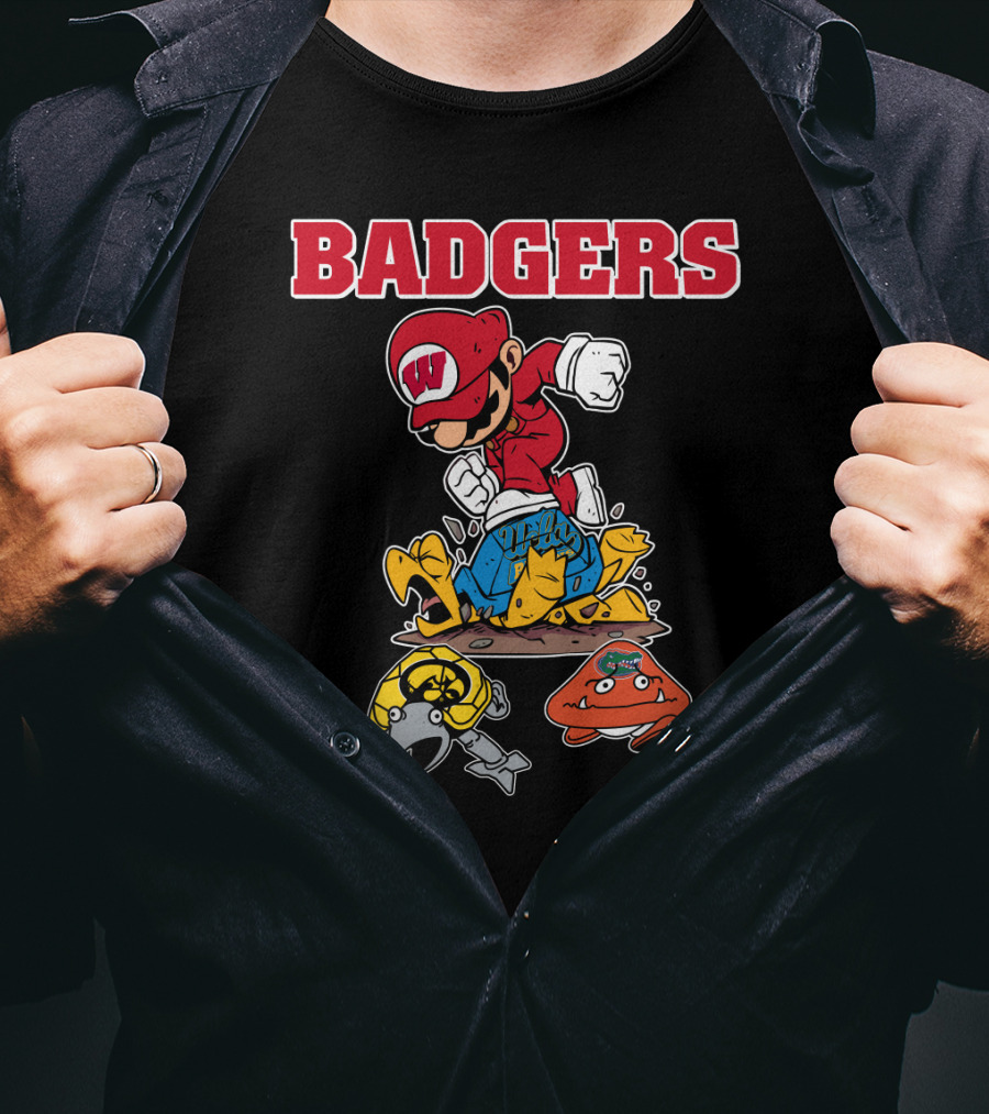 Badgers Wisconsin Football Character T-Shirt