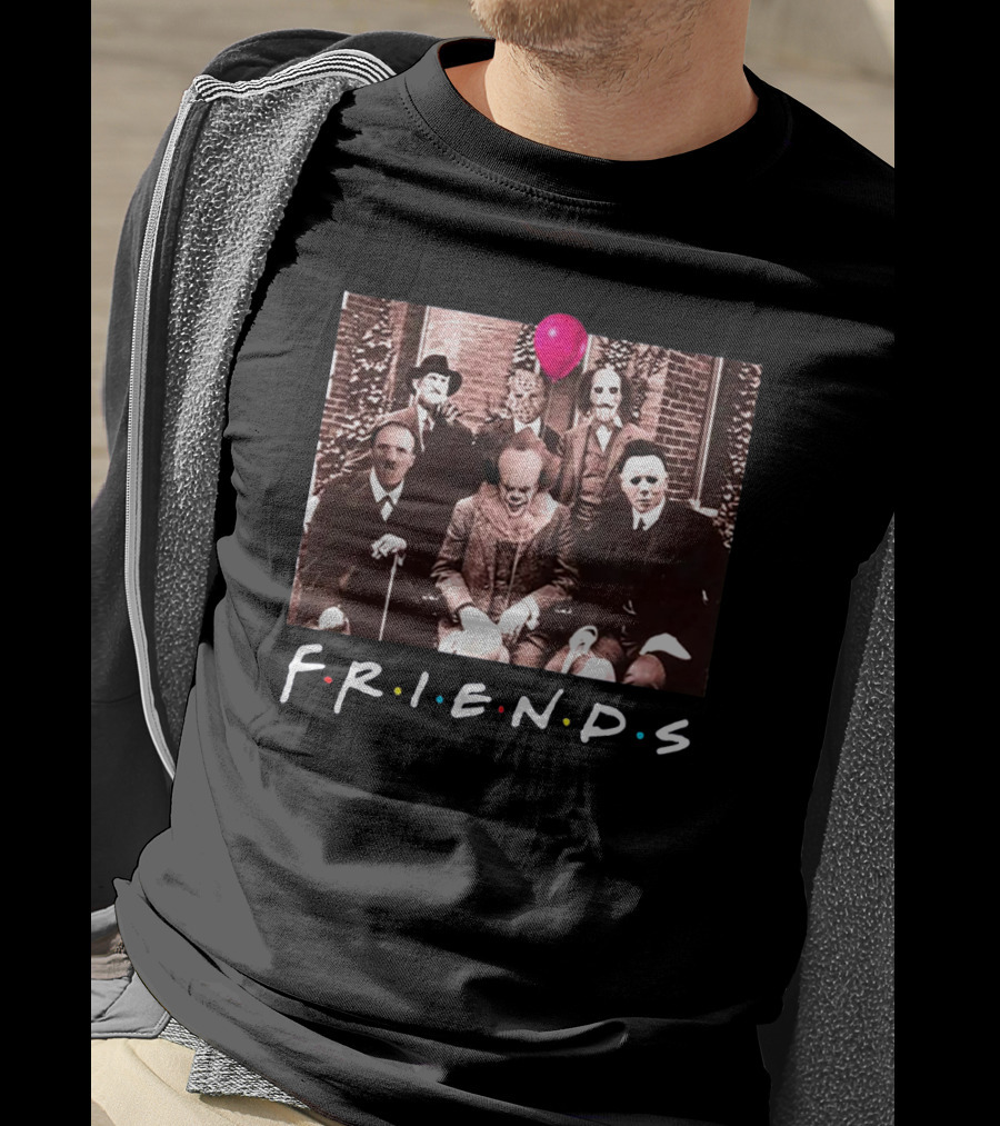 Yuliana Friends Horror Characters Halloween Balloon Theme T-Shirt