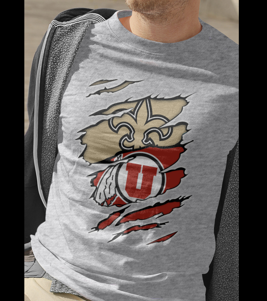 Saints And Utes Logo Fusion T-Shirt
