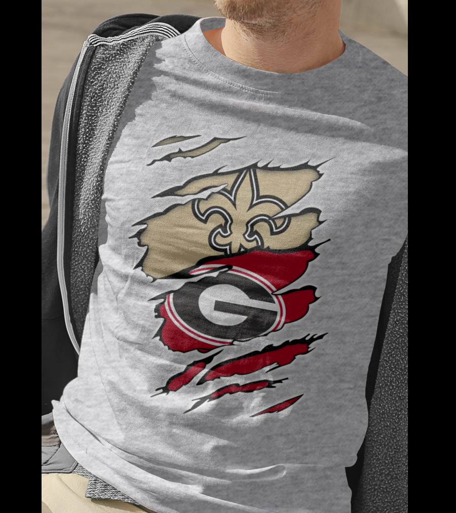 New Orleans Saints Georgia Bulldogs T-Shirt