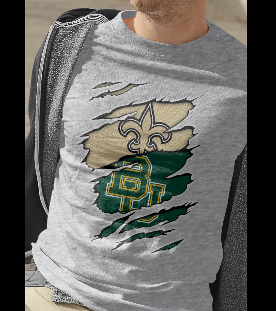 Saints Fleur-de-Lis Over Baylor Bears T-Shirt