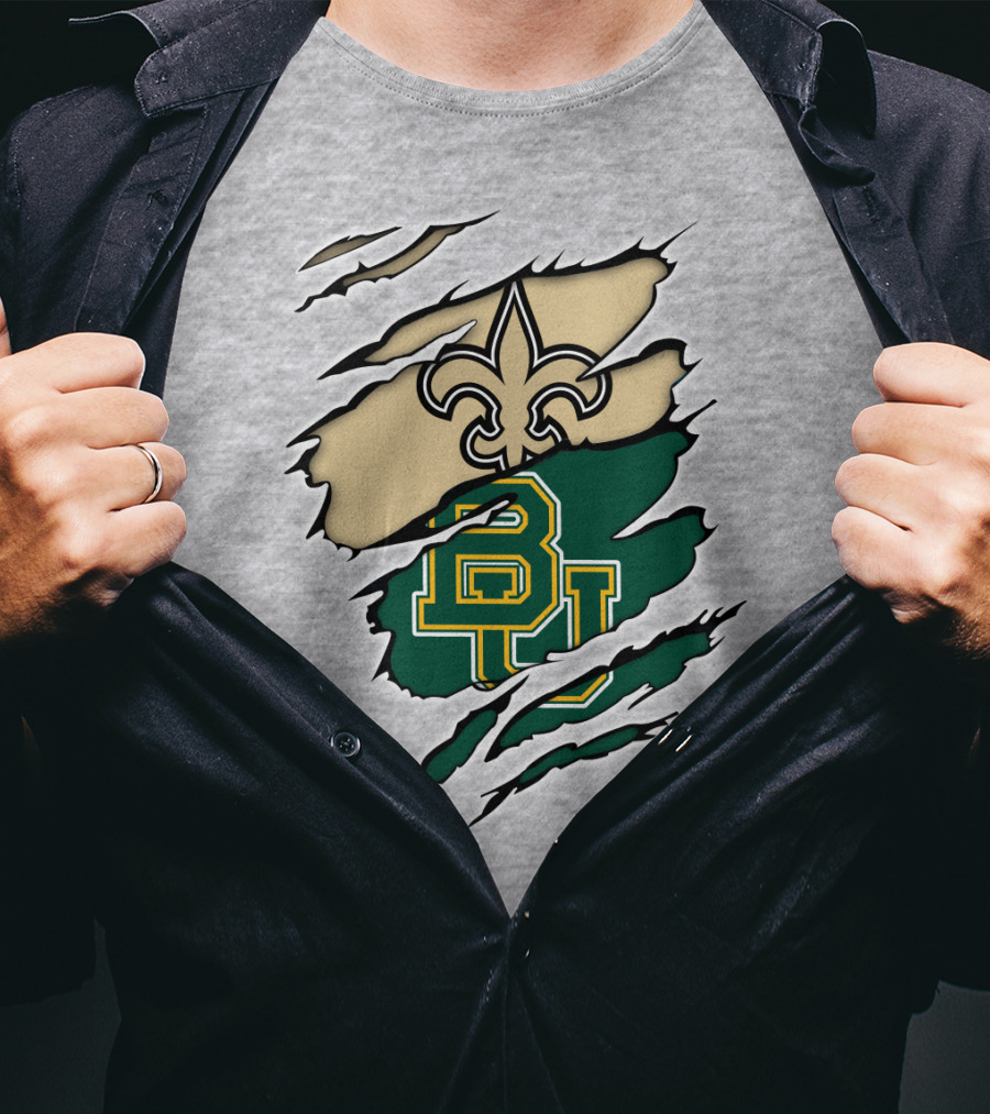Saints Fleur-de-Lis Over Baylor Bears T-Shirt