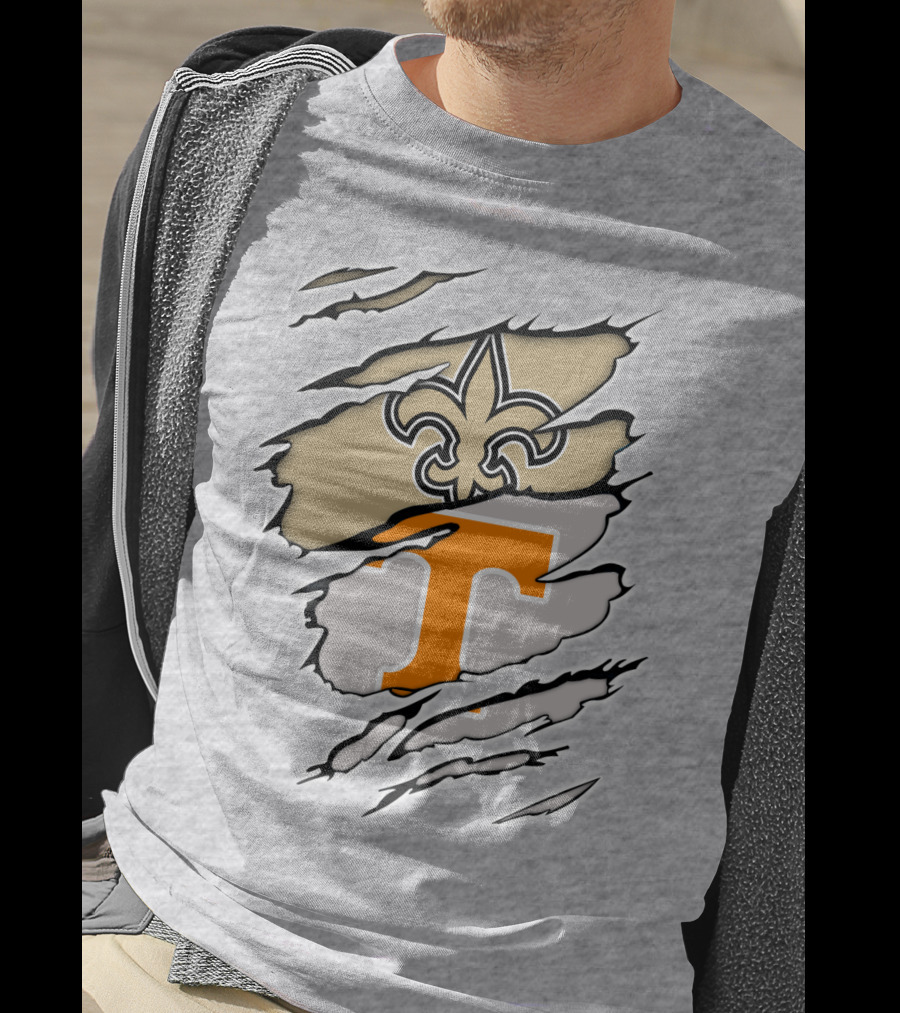 New Orleans Saints Tennessee Volunteers Fleur-de-Lis T T-Shirt
