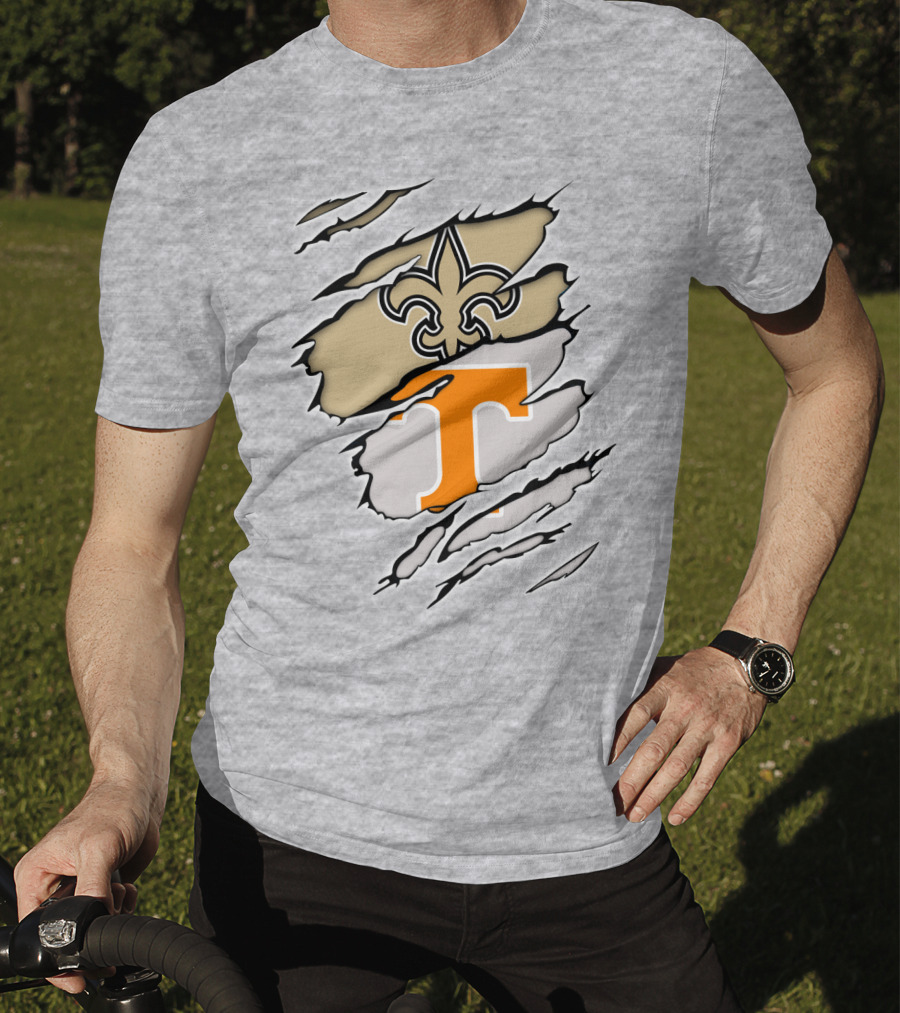 New Orleans Saints Tennessee Volunteers Fleur-de-Lis T T-Shirt
