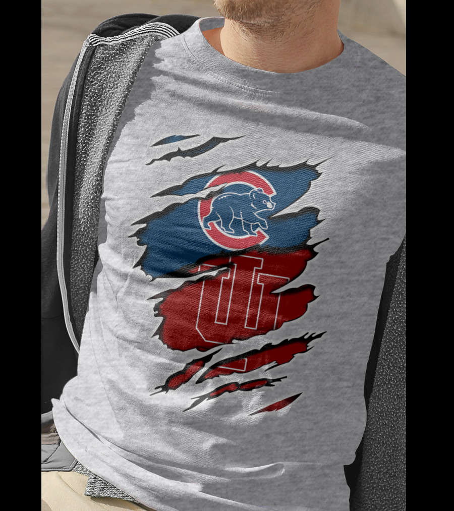 Cubs Indiana Hoosiers Scratch Logo Combo T-Shirt