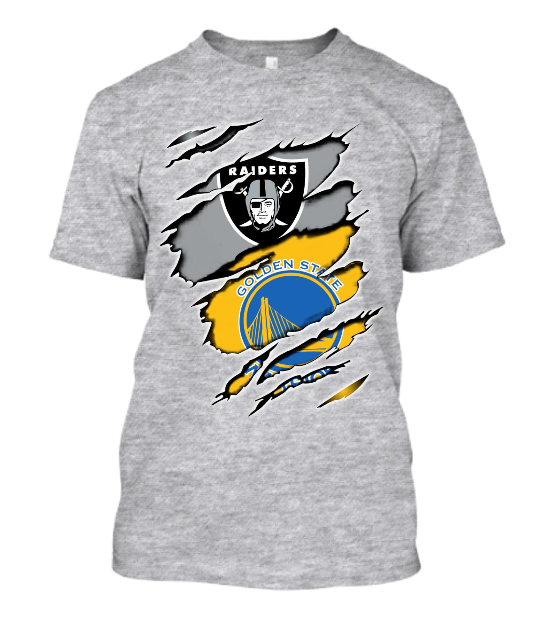 Raiders Golden State Warriors Logo Mashup T-Shirt