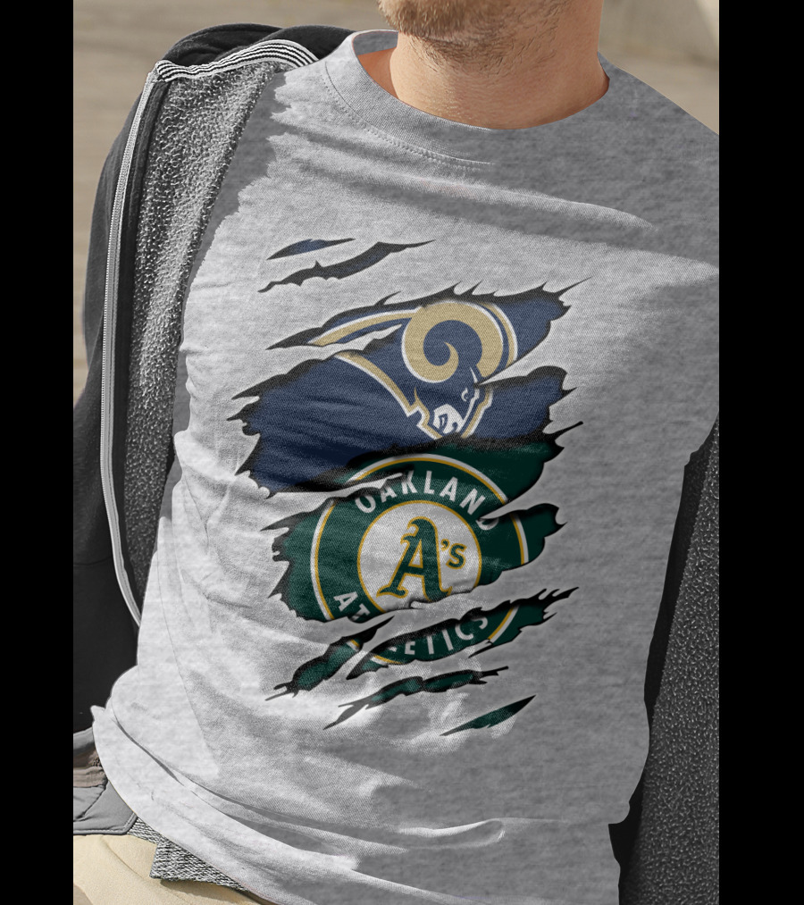 Rams Athletics Oakland A's Logo Clash T-Shirt