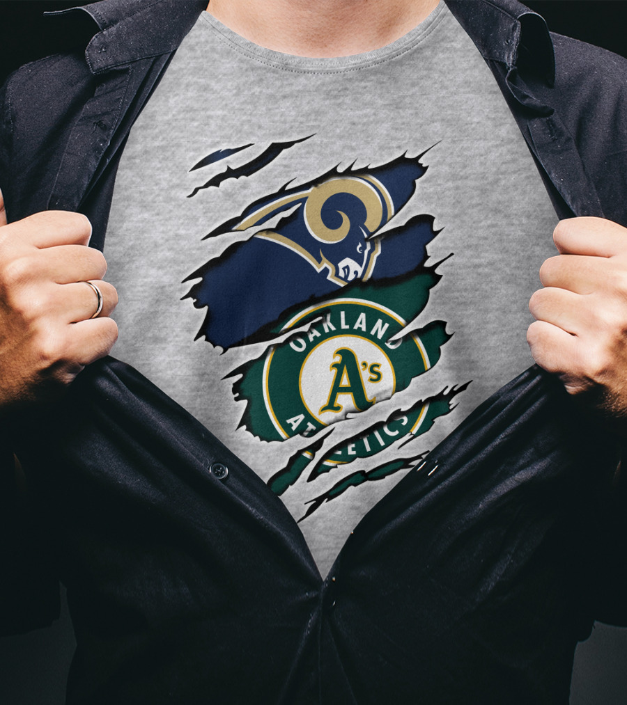 Rams Athletics Oakland A's Logo Clash T-Shirt