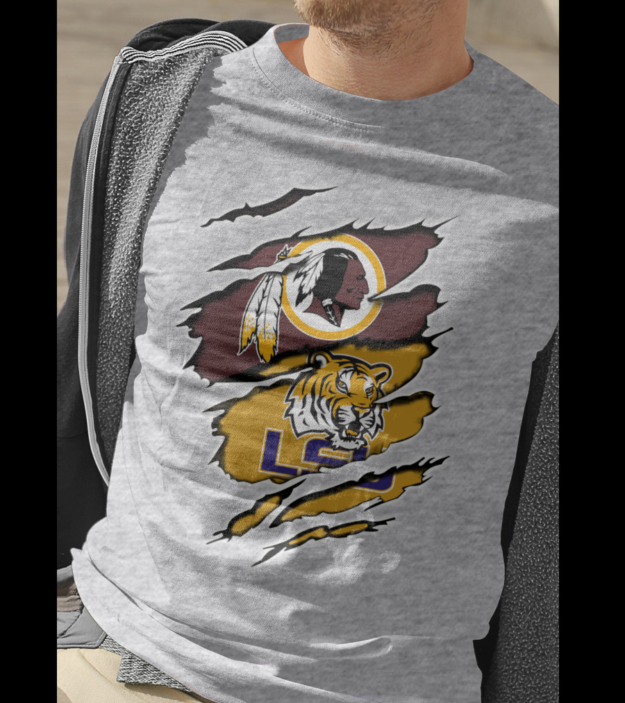 Redskins Tiger Head Logo Lsu T-Shirt