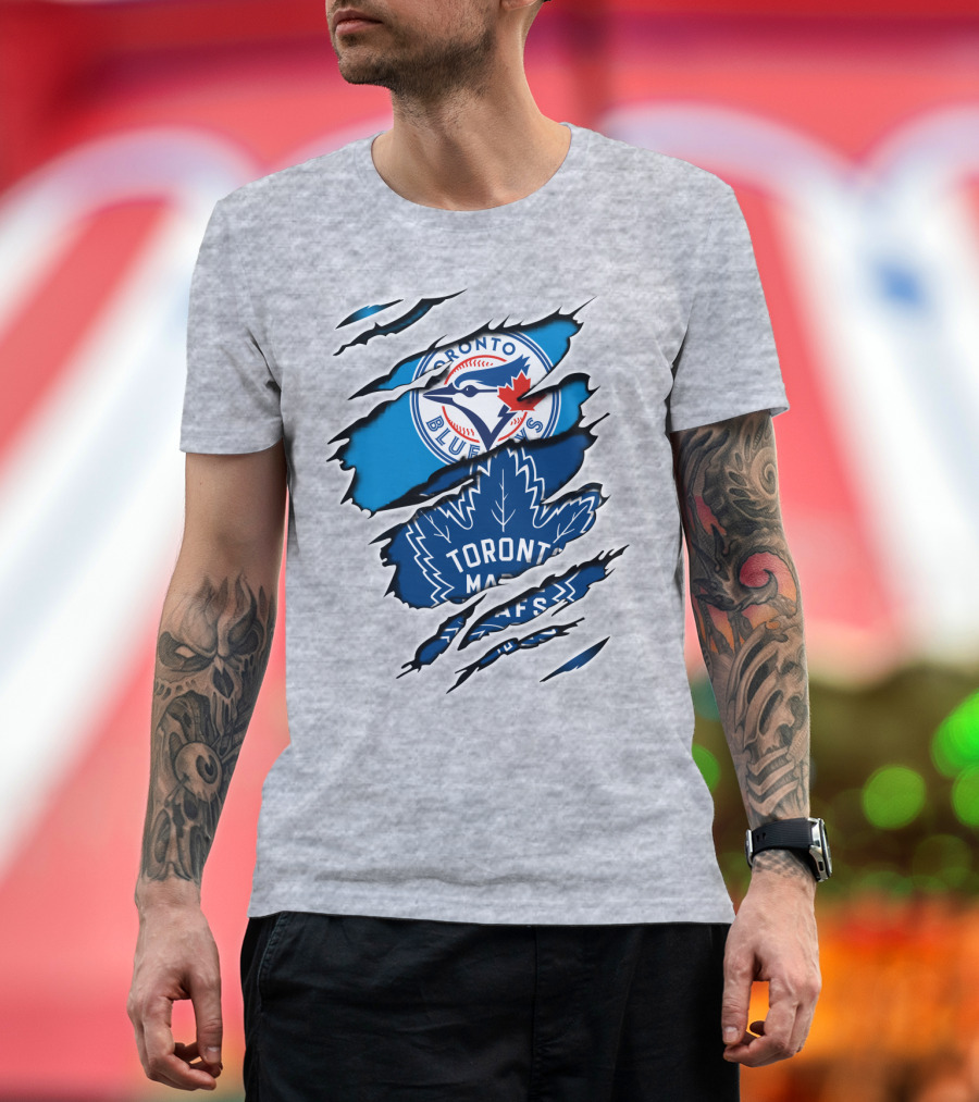 Toronto Blue Jays Maple Leafs Dual Logo Overlap T-Shirt