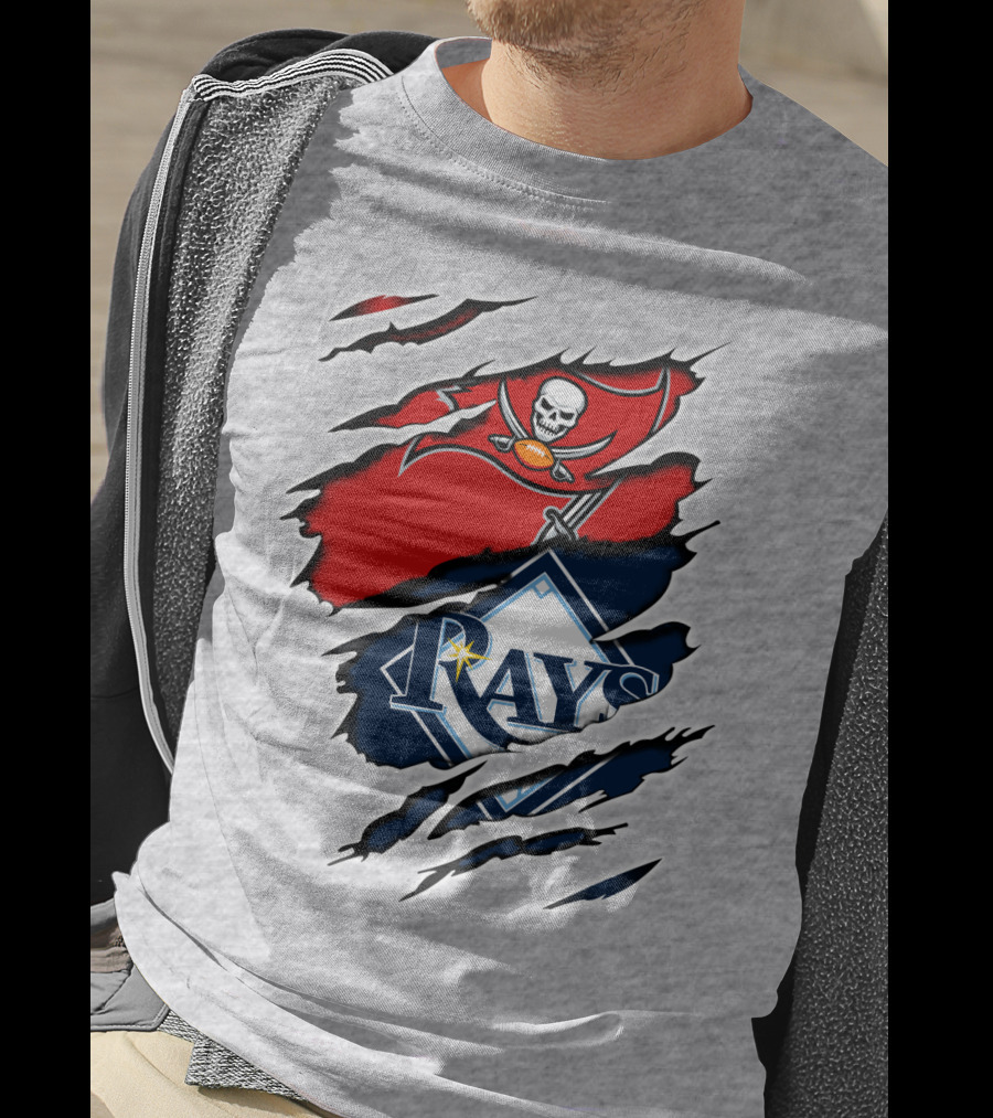 Buccaneers Rays Skulls Bats Sports Fusion T-Shirt