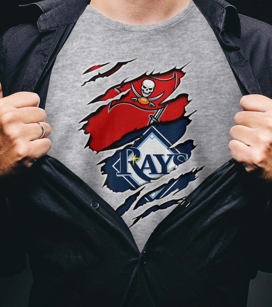 Buccaneers Rays Skulls Bats Sports Fusion T-Shirt