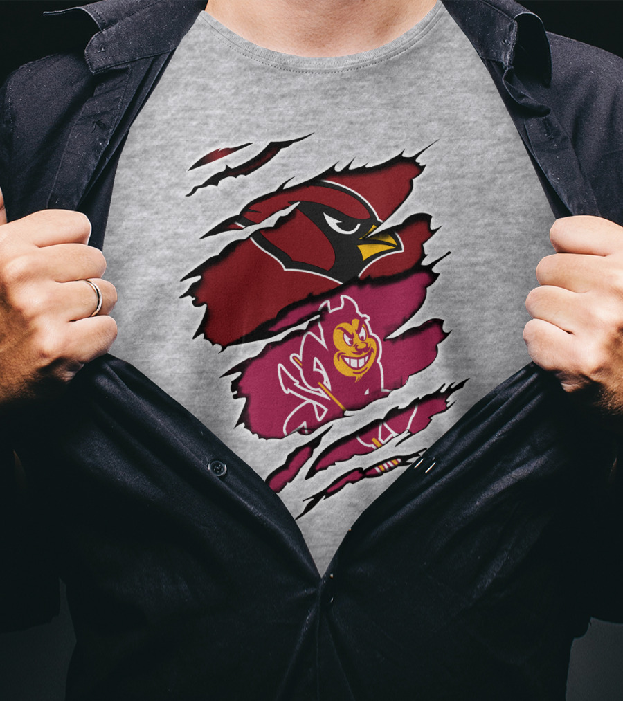 Arizona Cardinals Sun Devils Ripped T-Shirt