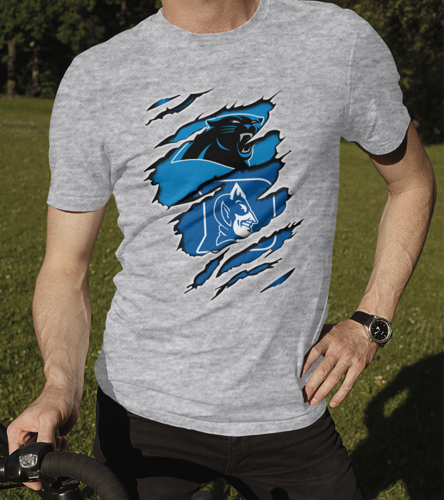 Panthers Duke Blue Devils Claw Marks Fusion T-Shirt