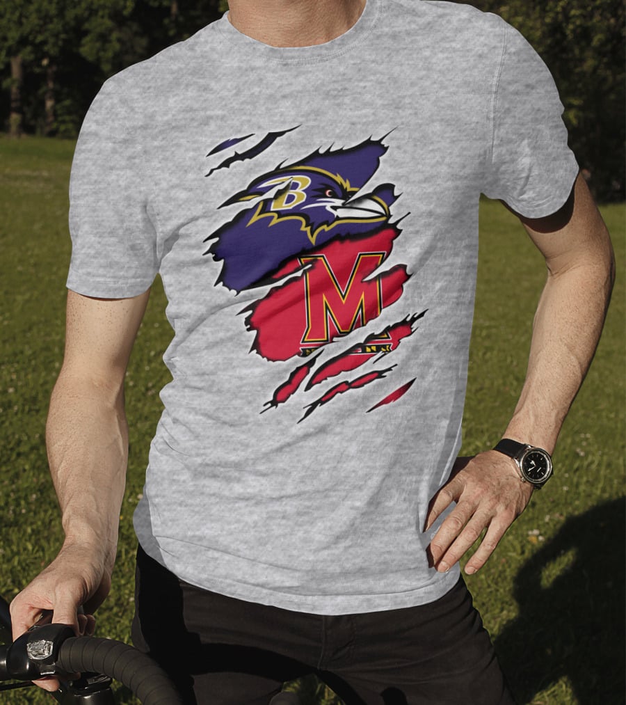 Ravens Baltimore Maryland Football Terps Fans T-Shirt