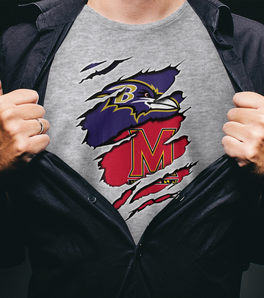 Ravens Baltimore Maryland Football Terps Fans T-Shirt
