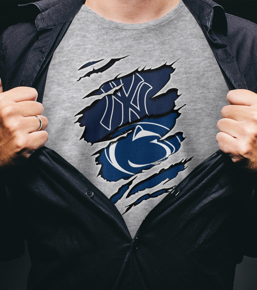Yankees Penn State Logo Fusion T-Shirt