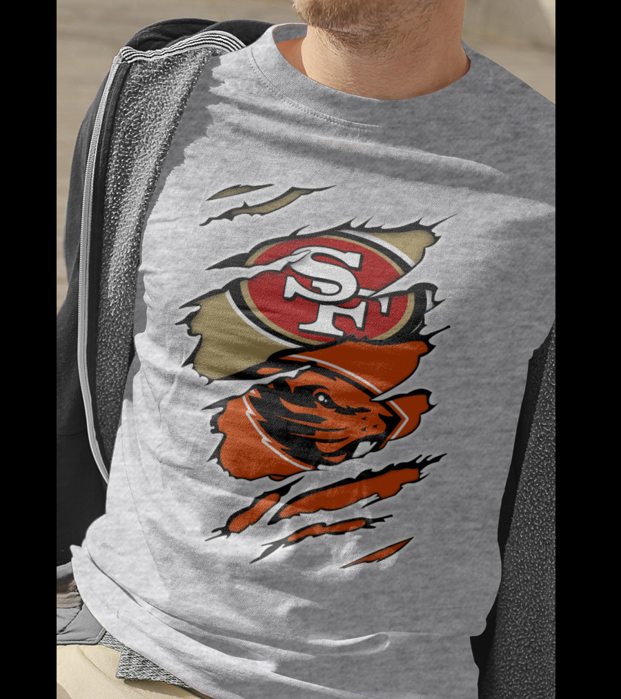 San Francisco 49ers Oregon State Beavers Merge T-Shirt