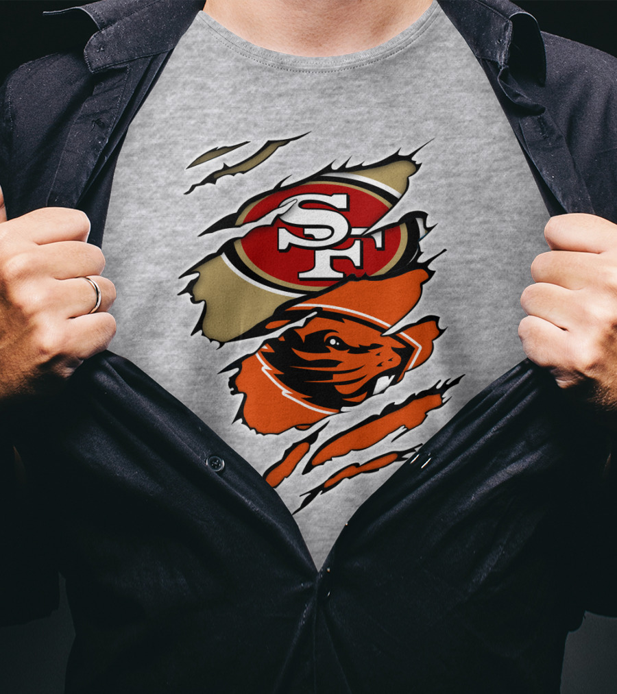 San Francisco 49ers Oregon State Beavers Merge T-Shirt