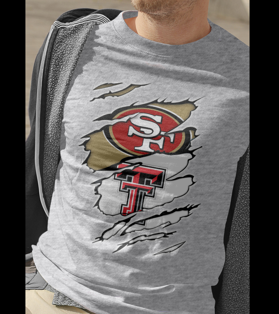 49ers SF Logo Texas Tech Red Raiders TT T-Shirt