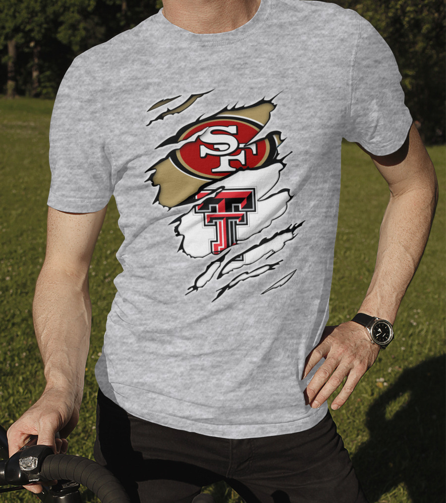 49ers SF Logo Texas Tech Red Raiders TT T-Shirt