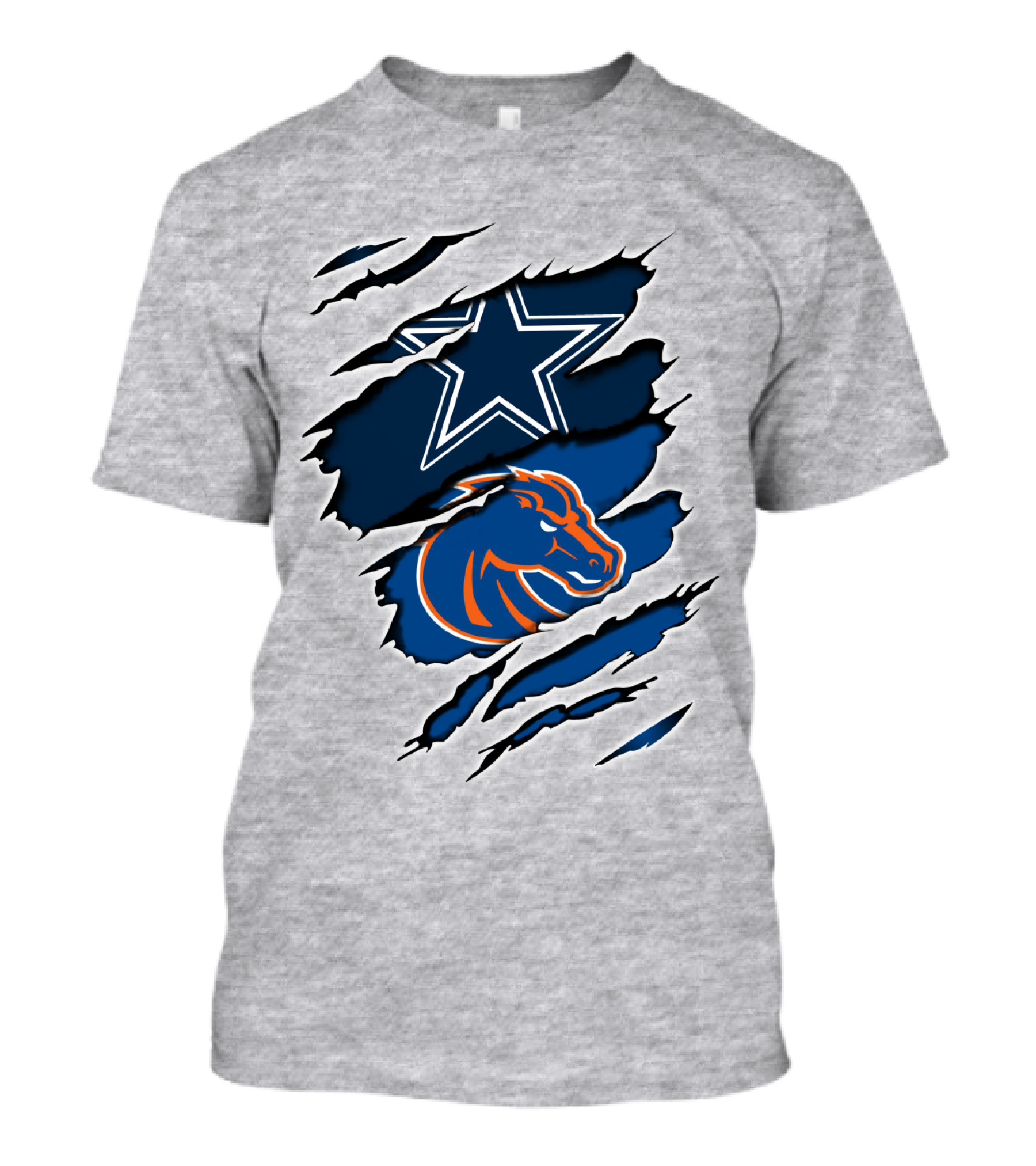Cowboys Boise Broncos Star Claw Marks T-Shirt