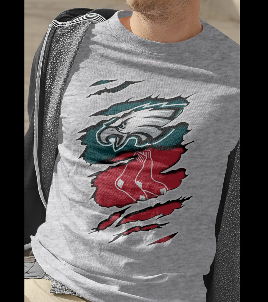 Eagles Redsox Logo Fusion T-Shirt