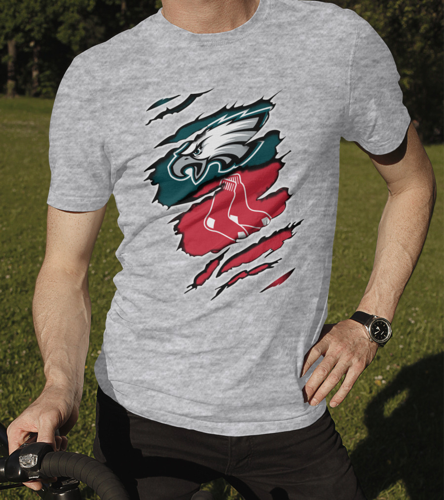 Eagles Redsox Logo Fusion T-Shirt