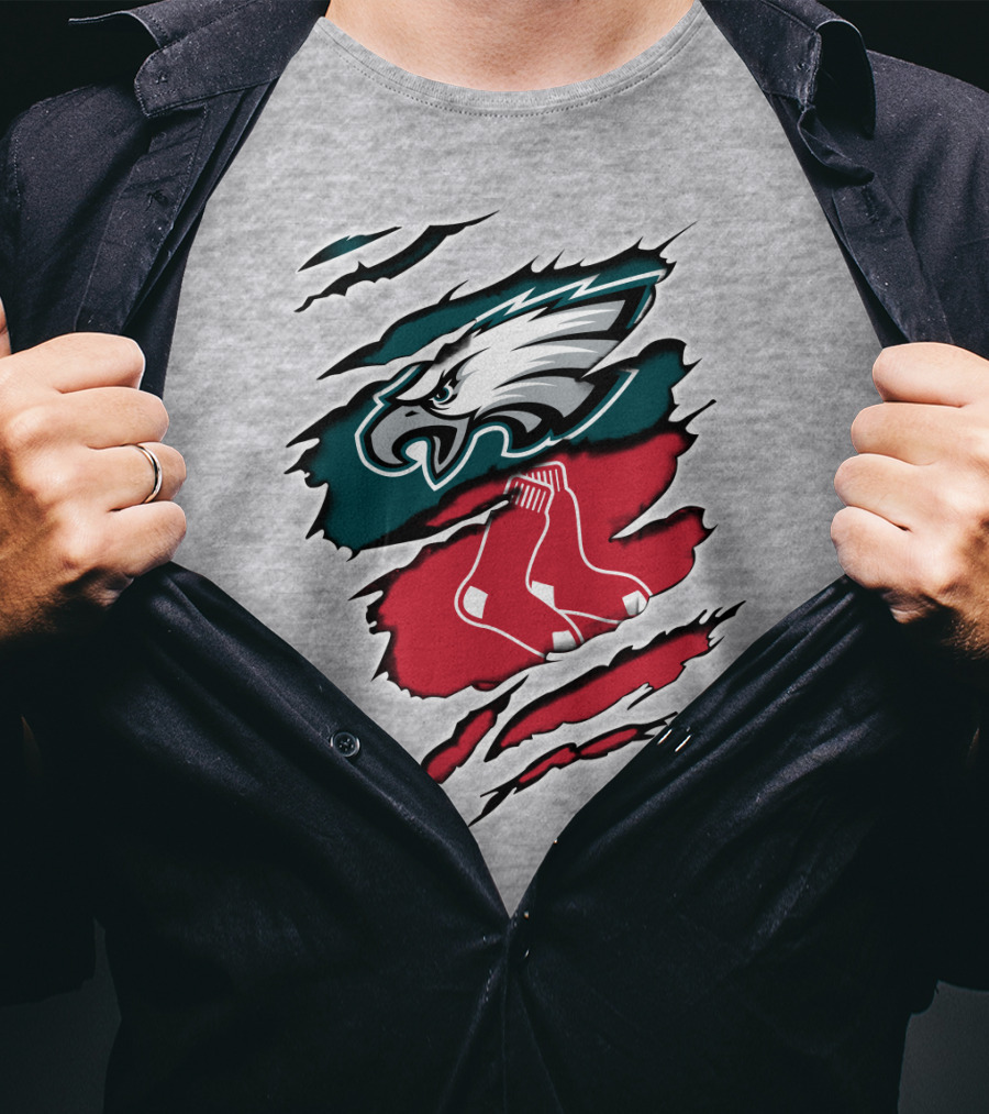 Eagles Redsox Logo Fusion T-Shirt