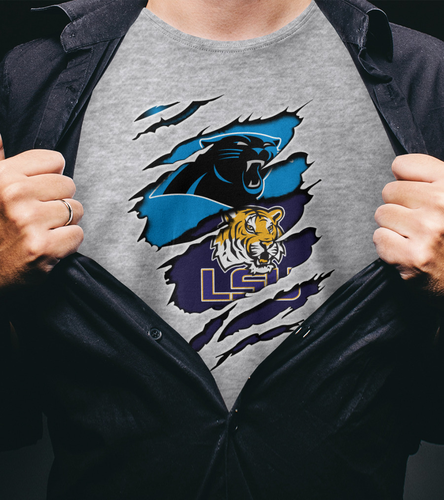 Carolina Panthers And LSU Tigers T-Shirt