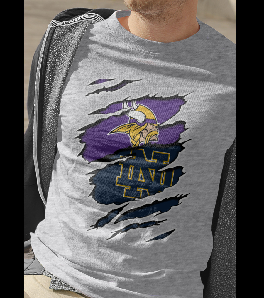 Vikings Notredame Logo Fusion T-Shirt