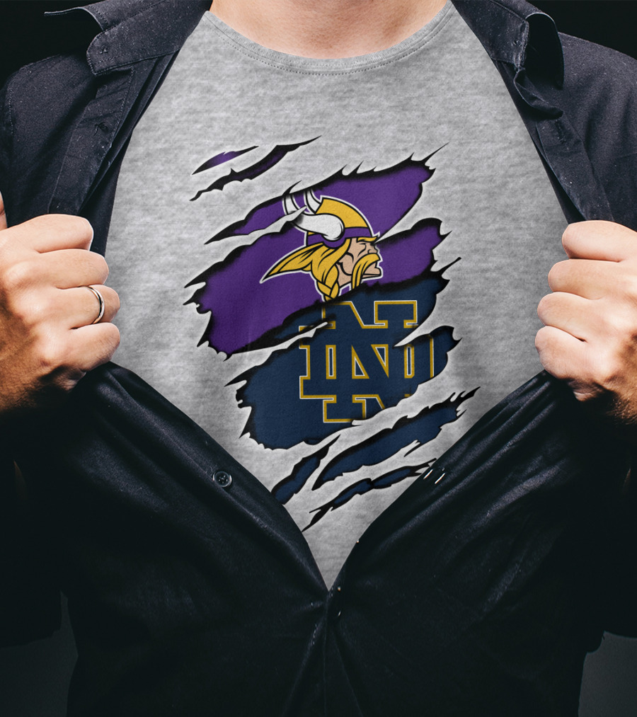 Vikings Notredame Logo Fusion T-Shirt