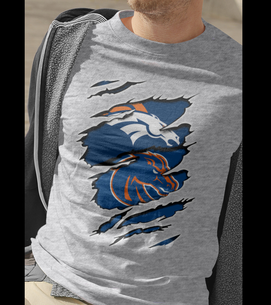 Boise Broncos Broncos Logo Mashup T-Shirt
