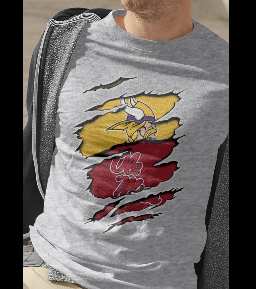 Ole Miss Vikings Torn T-Shirt