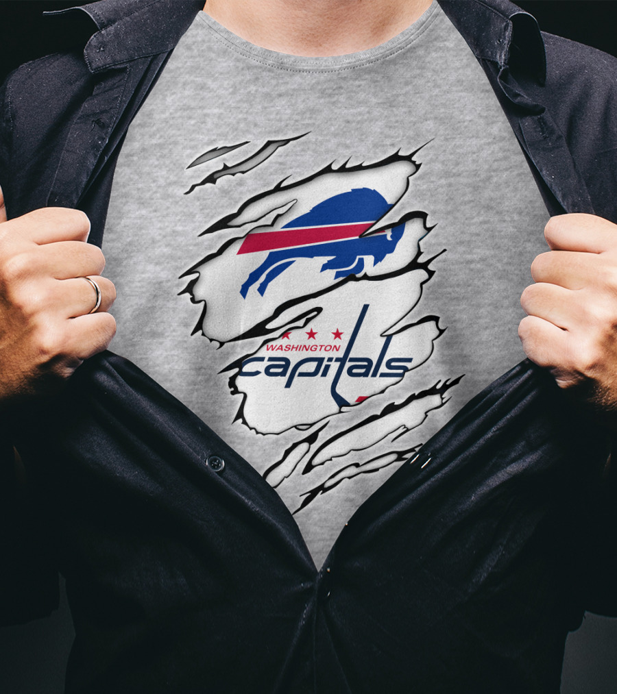 Buffalo Bills Washington Capitals Crossover Collaboration T-Shirt