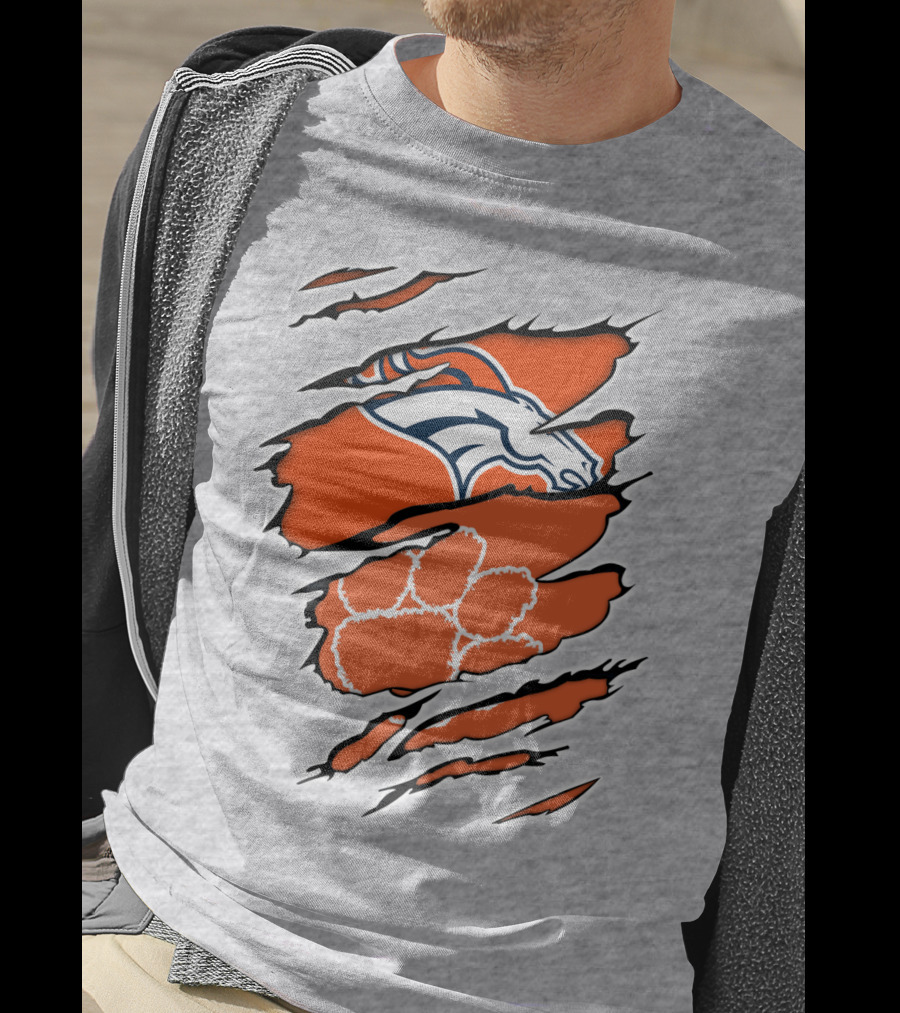 Broncos Clemson Paw Scratch T-Shirt