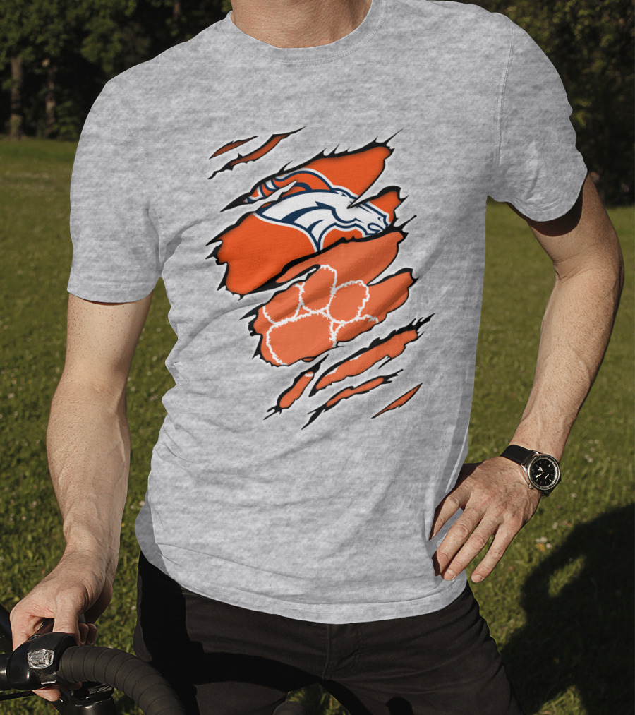 Broncos Clemson Paw Scratch T-Shirt