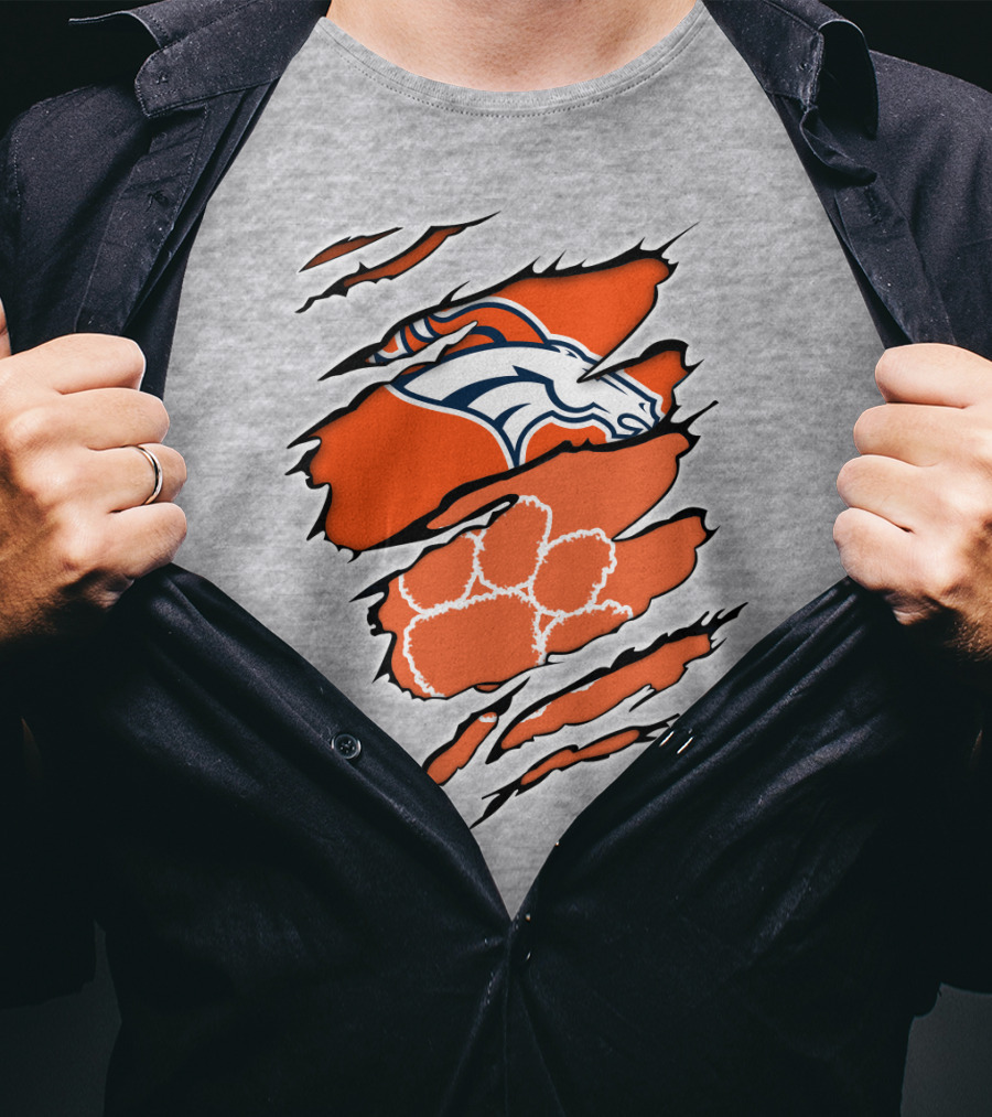 Broncos Clemson Paw Scratch T-Shirt