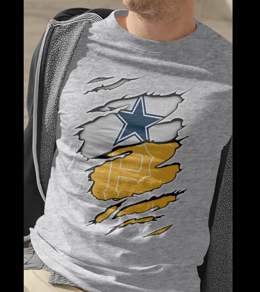 Dallas Cowboys Star Pittsburgh Pirates P Logo Fusion T-Shirt