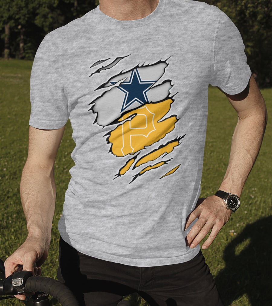 Dallas Cowboys Star Pittsburgh Pirates P Logo Fusion T-Shirt