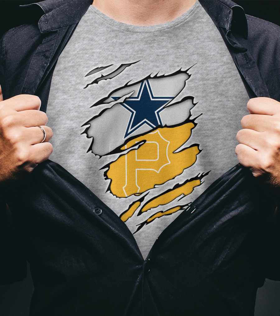 Dallas Cowboys Star Pittsburgh Pirates P Logo Fusion T-Shirt