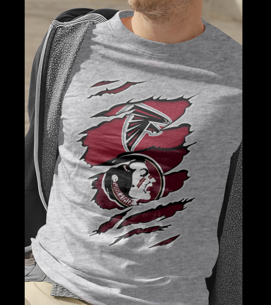 Falcons Seminoles Claw Marks Fan Collaboration T-Shirt