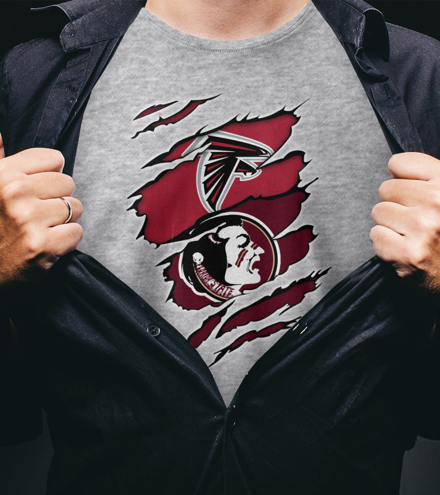Falcons Seminoles Claw Marks Fan Collaboration T-Shirt