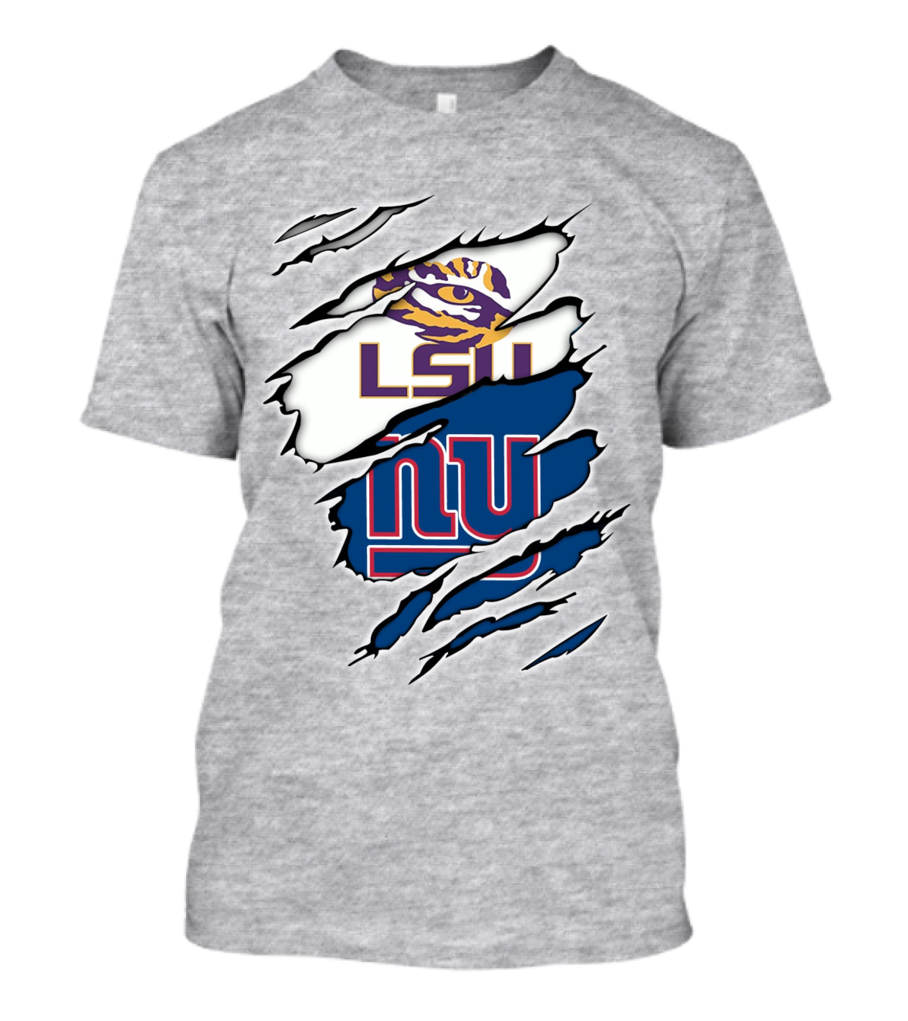 LSU Tigers New York Giants Crossover Tear T-Shirt