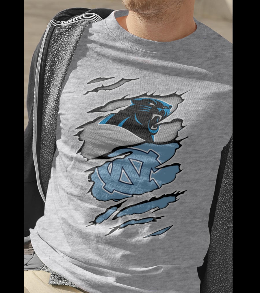 Panther And Tar Heels Logo Fusion T-Shirt