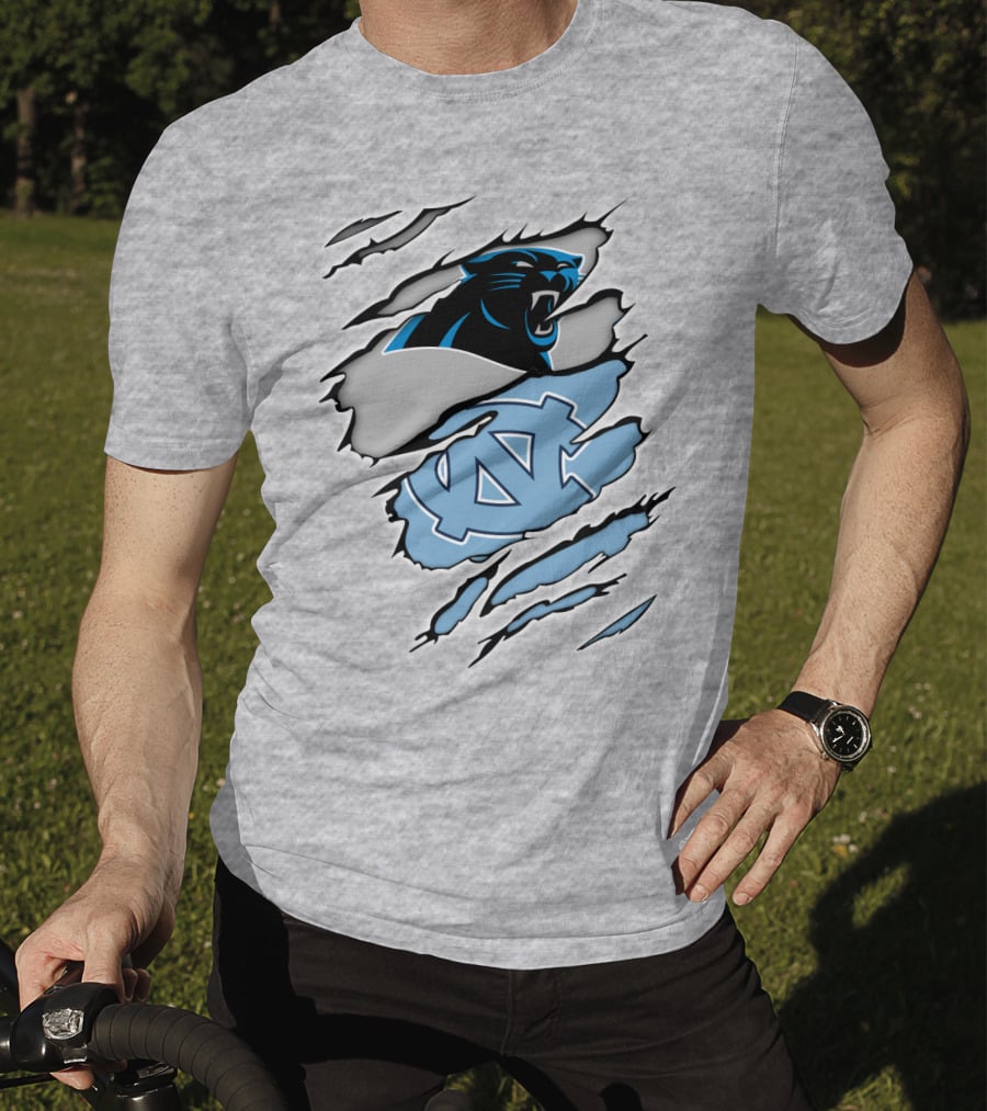Panther And Tar Heels Logo Fusion T-Shirt