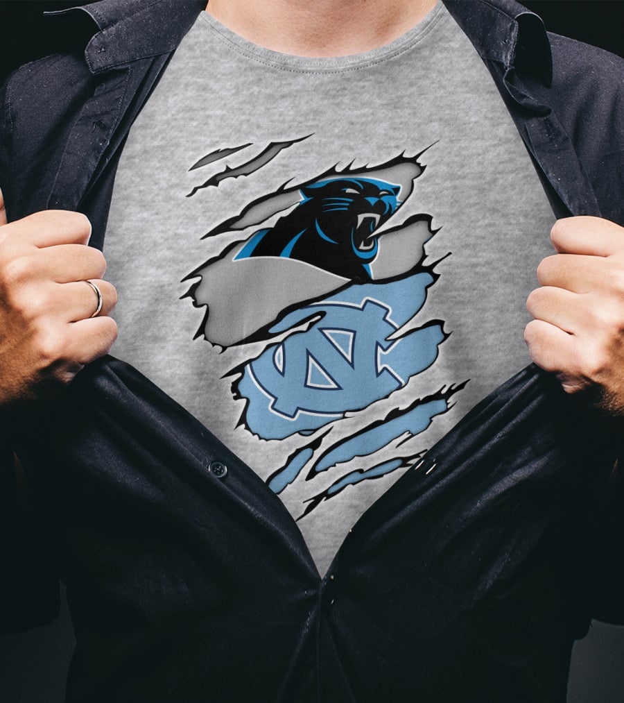 Panther And Tar Heels Logo Fusion T-Shirt