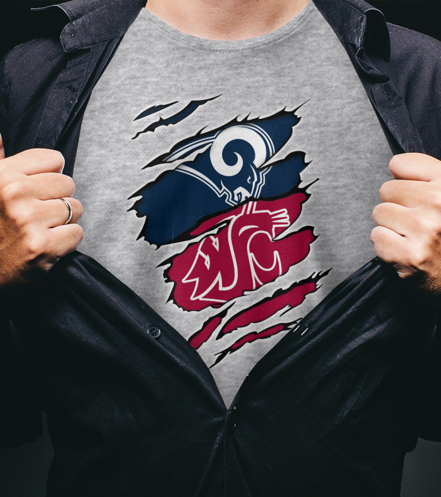 Los Angeles Rams Washington State Cougars Tear Away T-Shirt